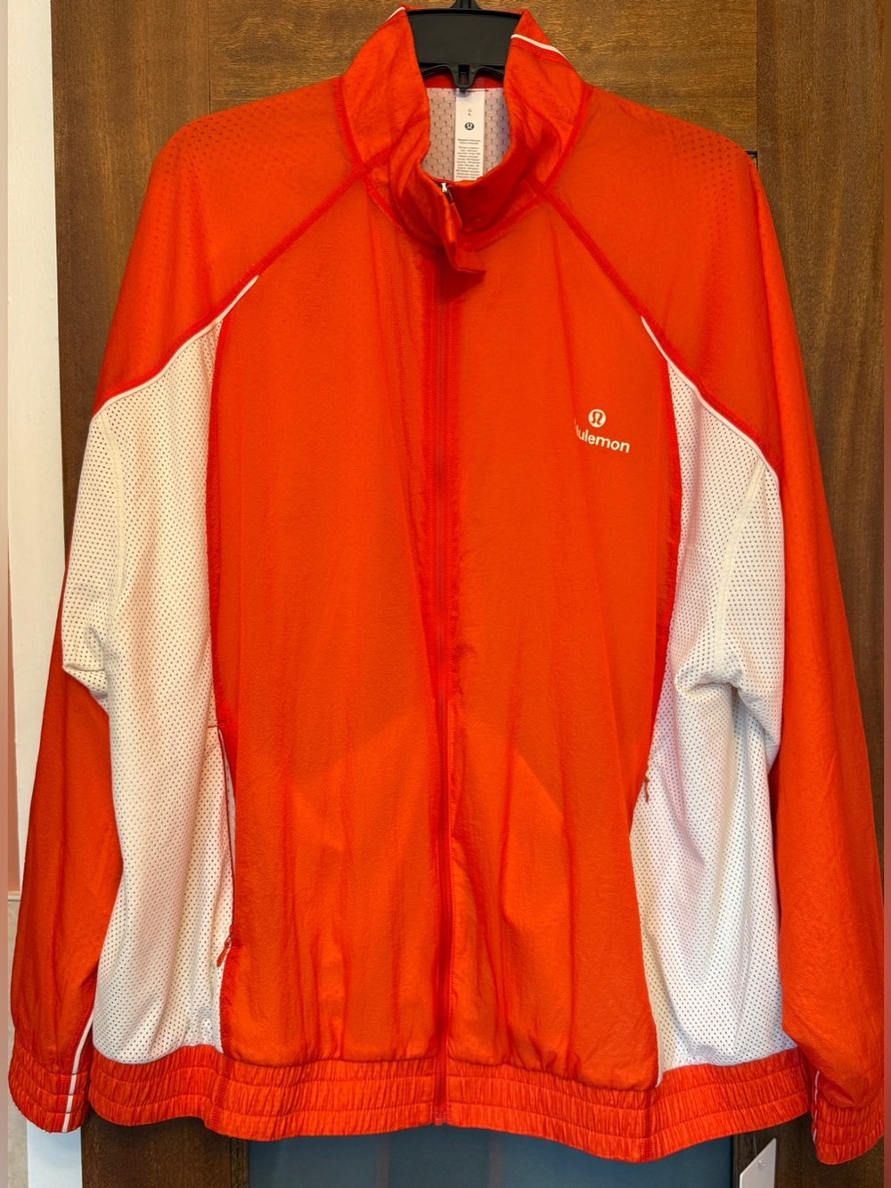 Lululemon License to Train Jacket Cherry Ember Light Ivory Full Zip Track-Lge
